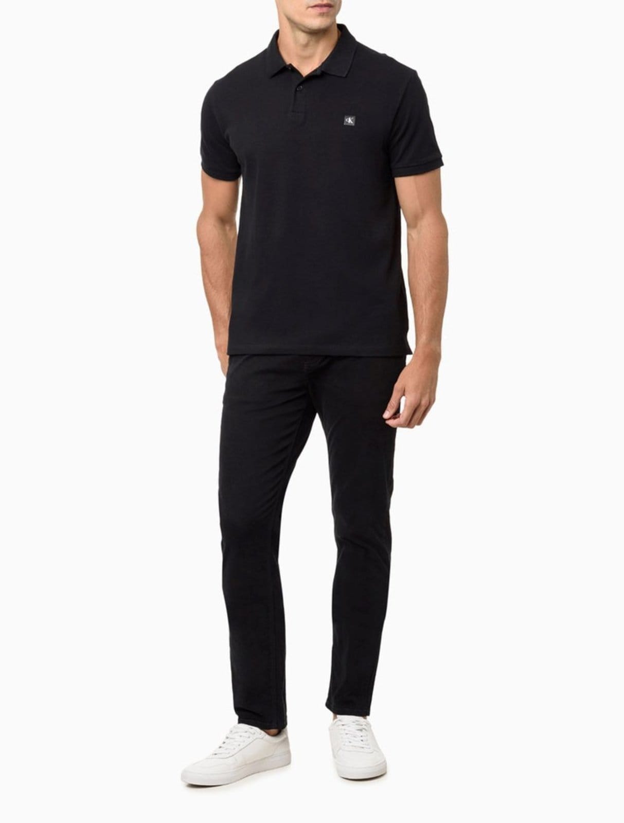 Vista 2 Polo Masculina Manga Curta em Piquet Calvin Klein Jeans Calvin Klein Jeans preto