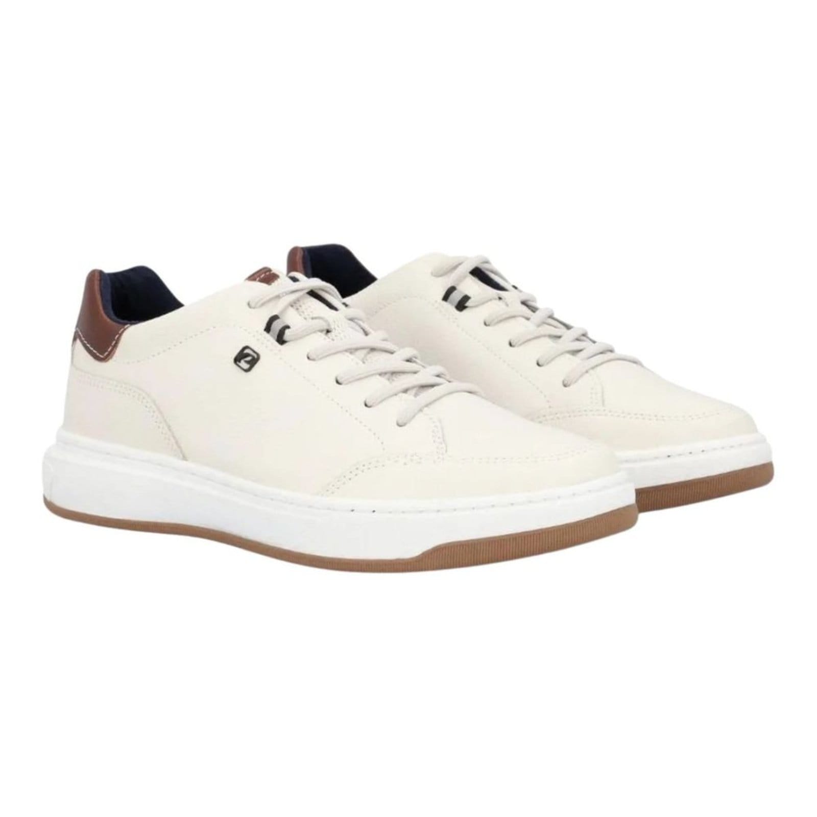 Vista 2 Sapatênis Masculino Pegada Ways Creme PEGADA branco