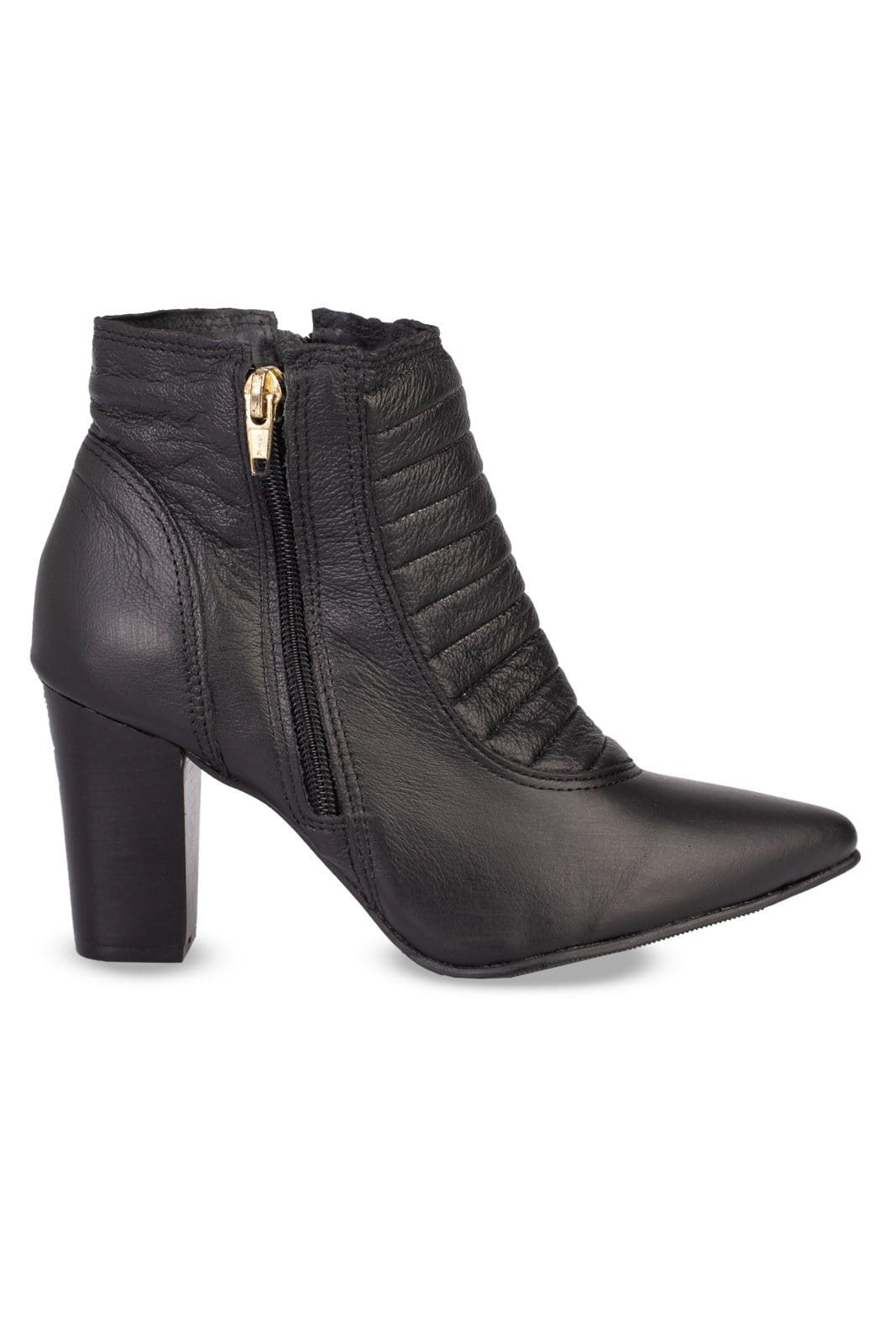 Bota Andrea Vinci cano médio de couro matelassê 6582