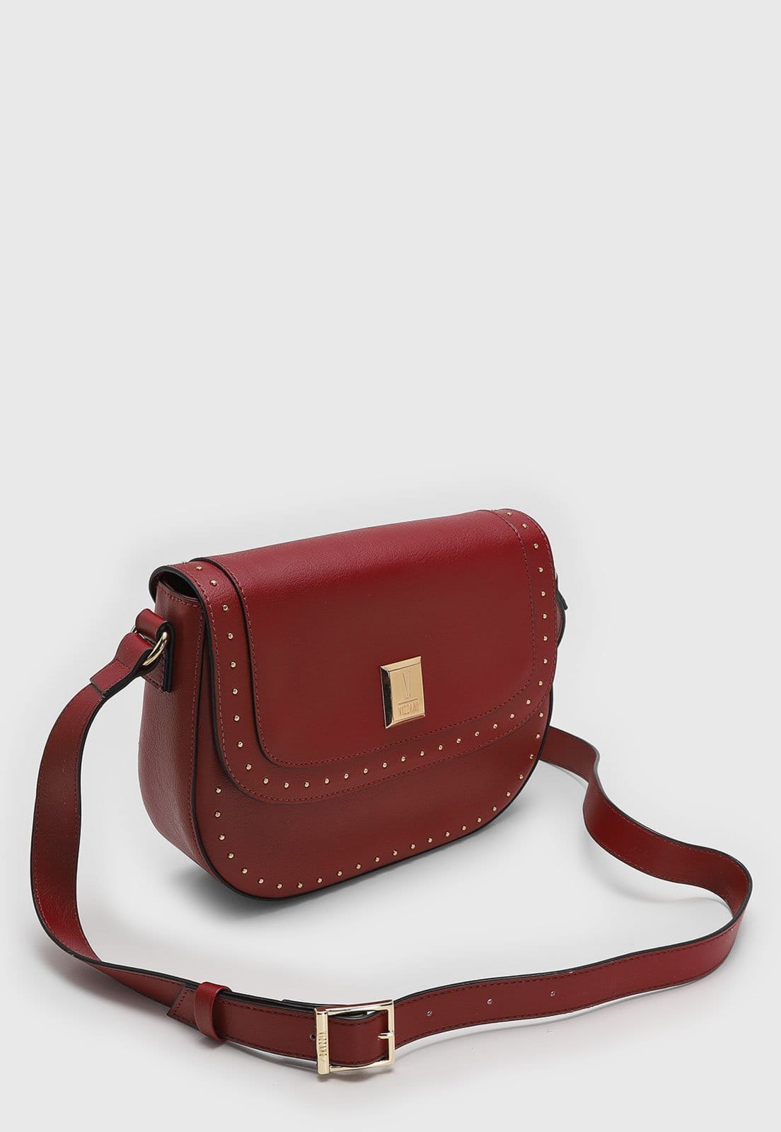 Vista 2 Bolsa Feminina Vizzano Média Tachas Vermelha VIZZANO vermelho