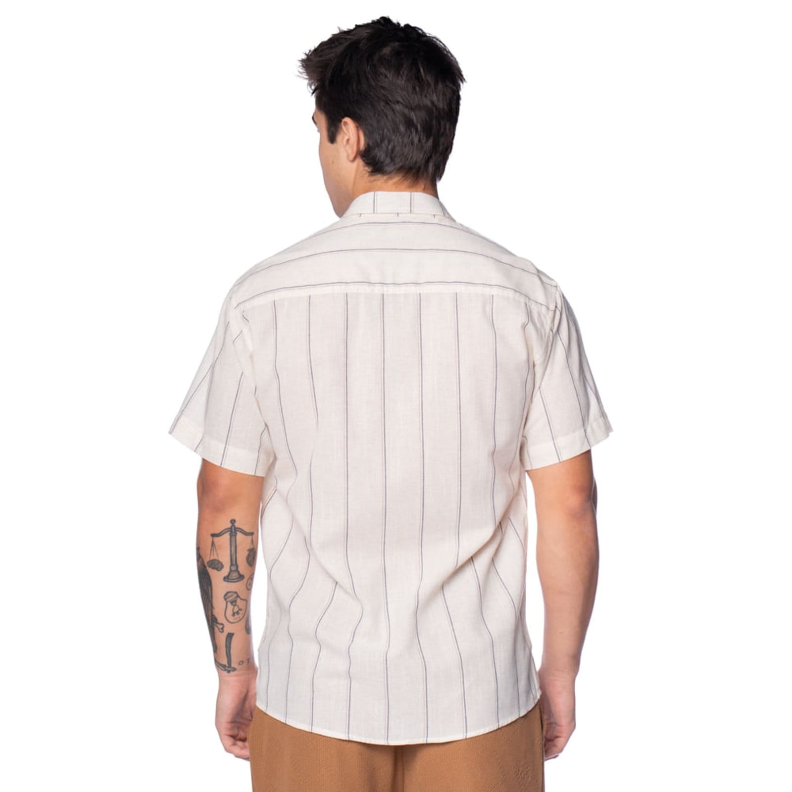 Camisa Masculina Gangster Linho com Listras - 2