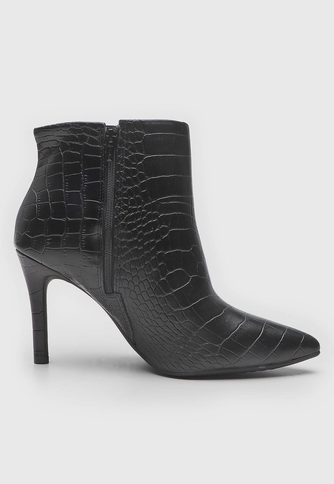 Vista 2 Bota Vizzano Croco Preta VIZZANO preto