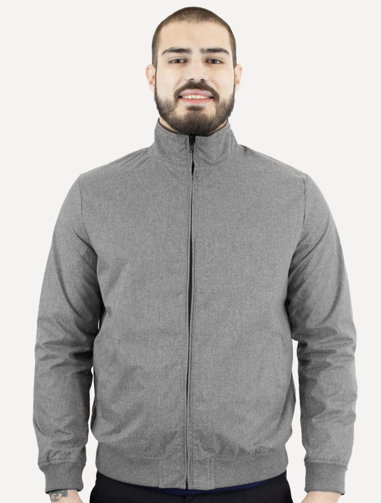 Jaqueta Aramis Masculina Bomber Dupla Preta Mescla