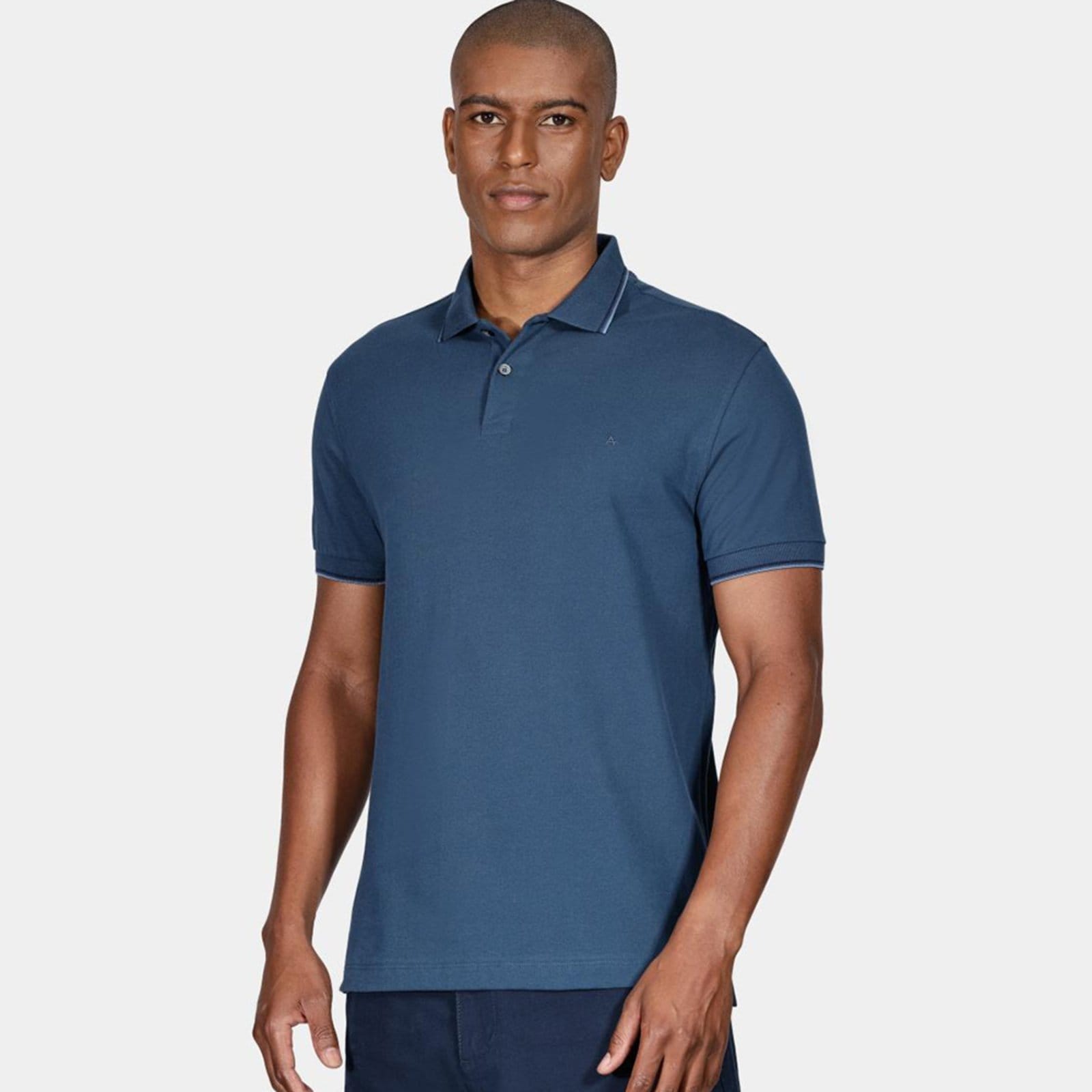 Camisa Polo Aramis Basic 4 Frisos Ou25 Marinho Masculino