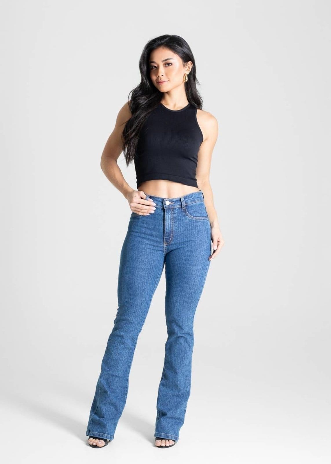 Vista 2 Calça Jeans Sawary Boot Cut - 280452 Sawary azul