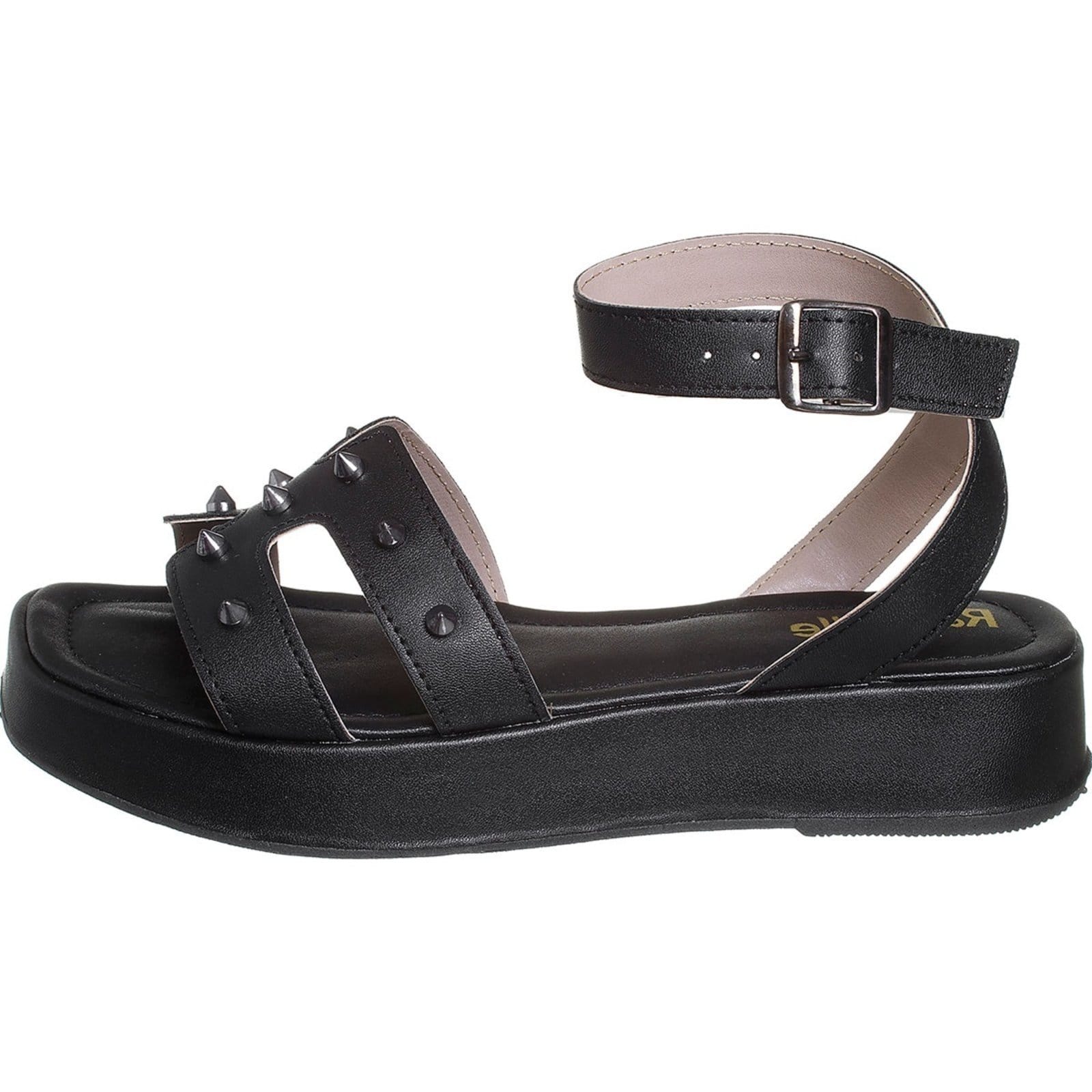 Sandália Feminina Plataforma Papete Flatform Fivela