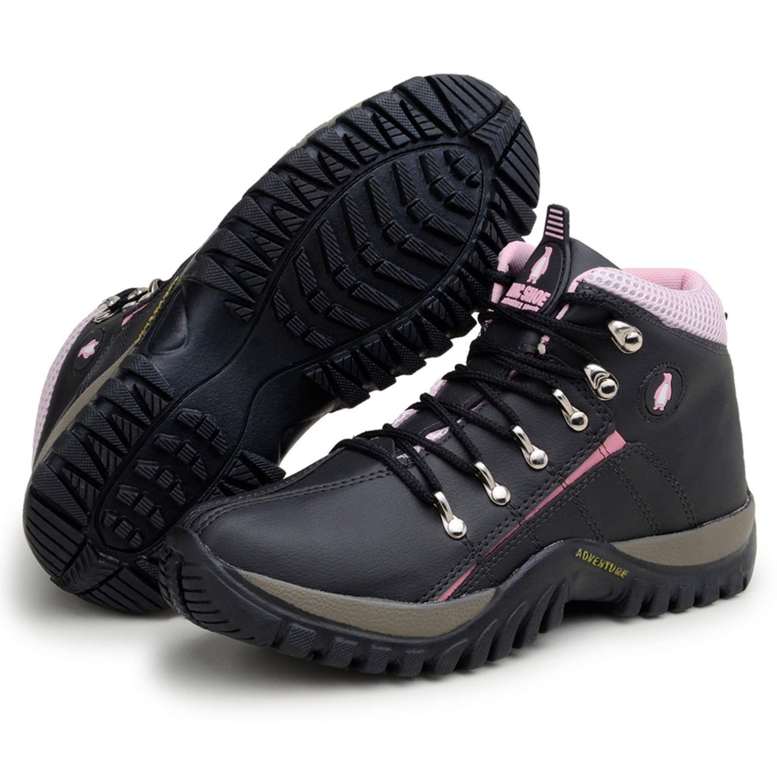 Vista 2 Bota Adventure Yes Basic Feminina para Trilha Trekking Confortável Rosa Yes Basic preto/rosa rosa