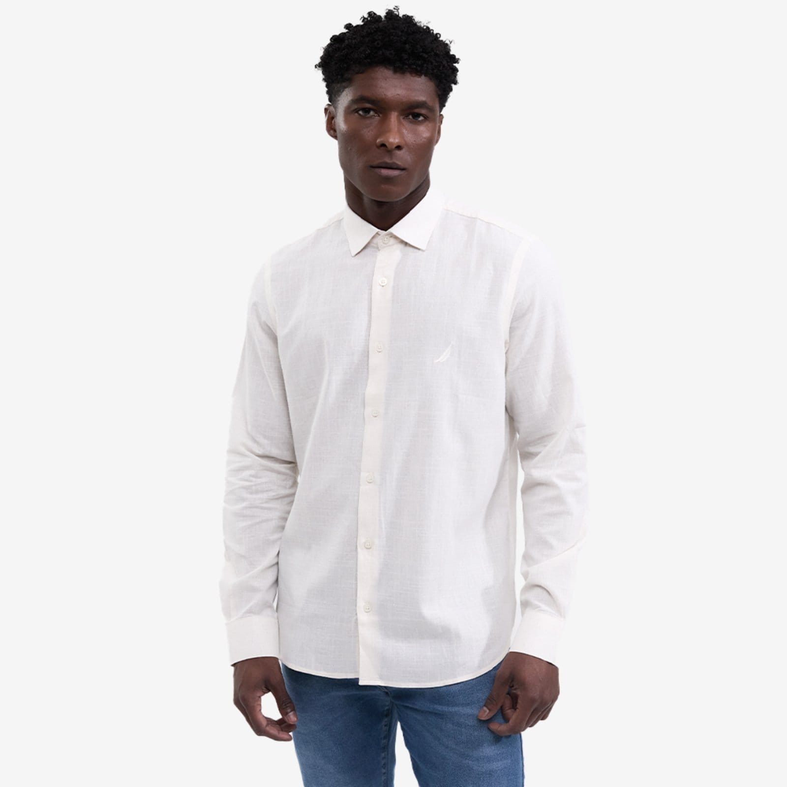 Camisa Nautica Manga Longa Básica Linho