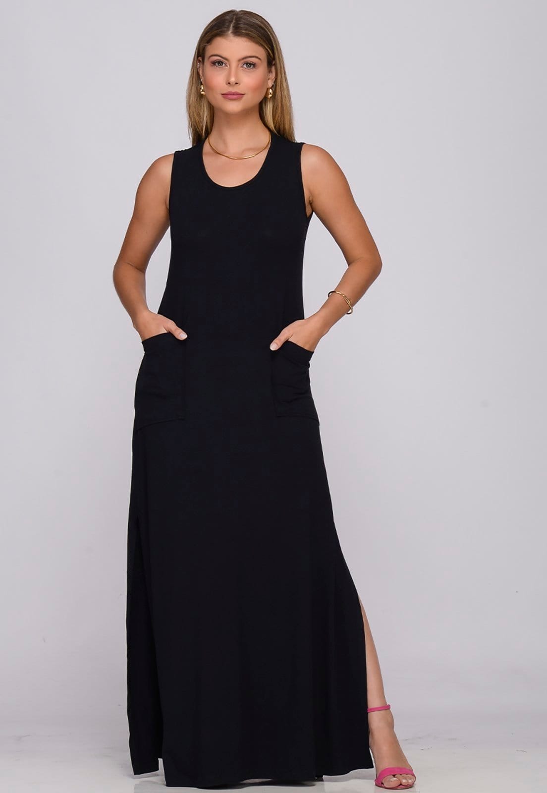 Vestido com Fendas Laterais B’Bonnie Catarina