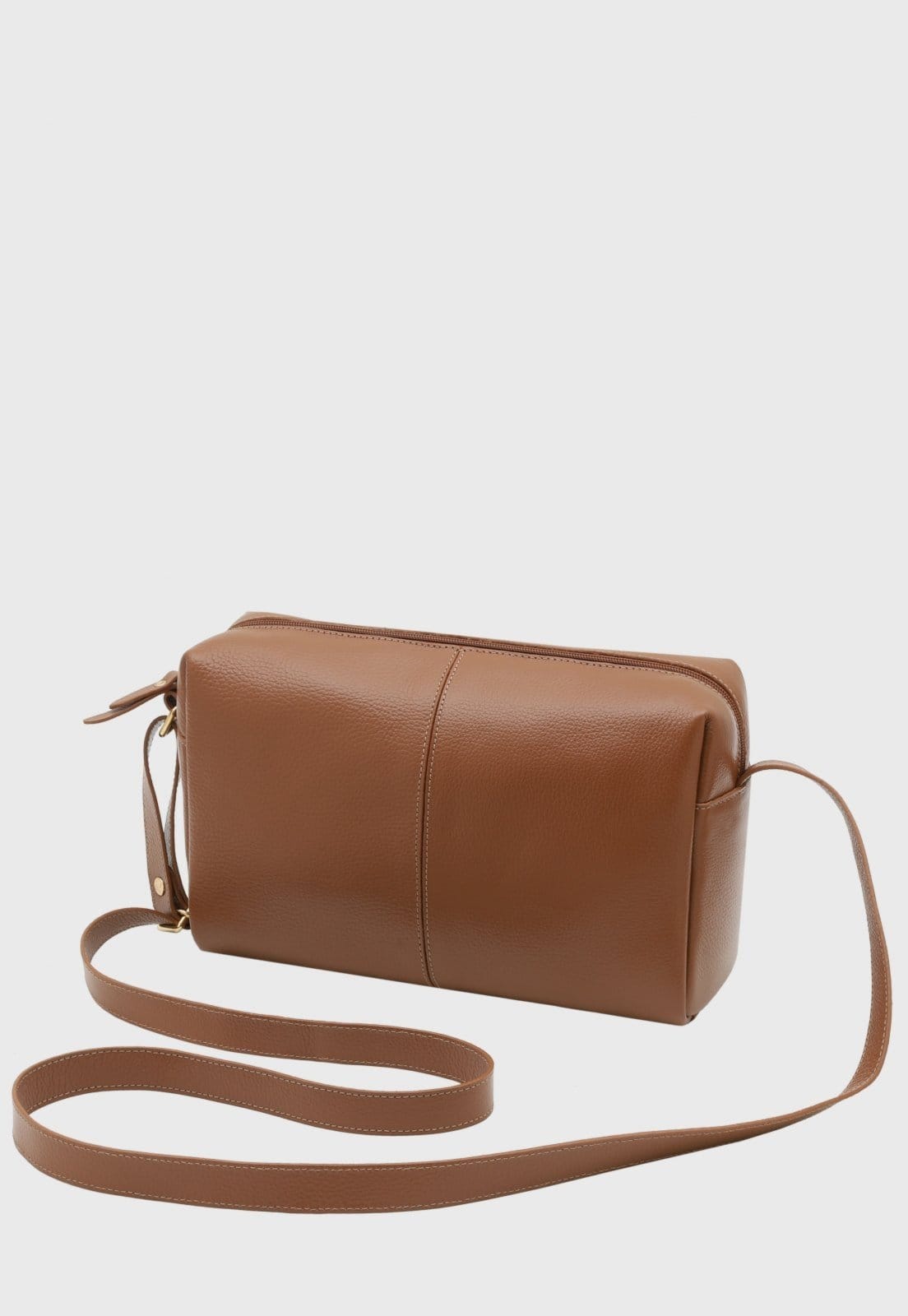 Bolsa Transversal Couro Mariart Capim Camel
