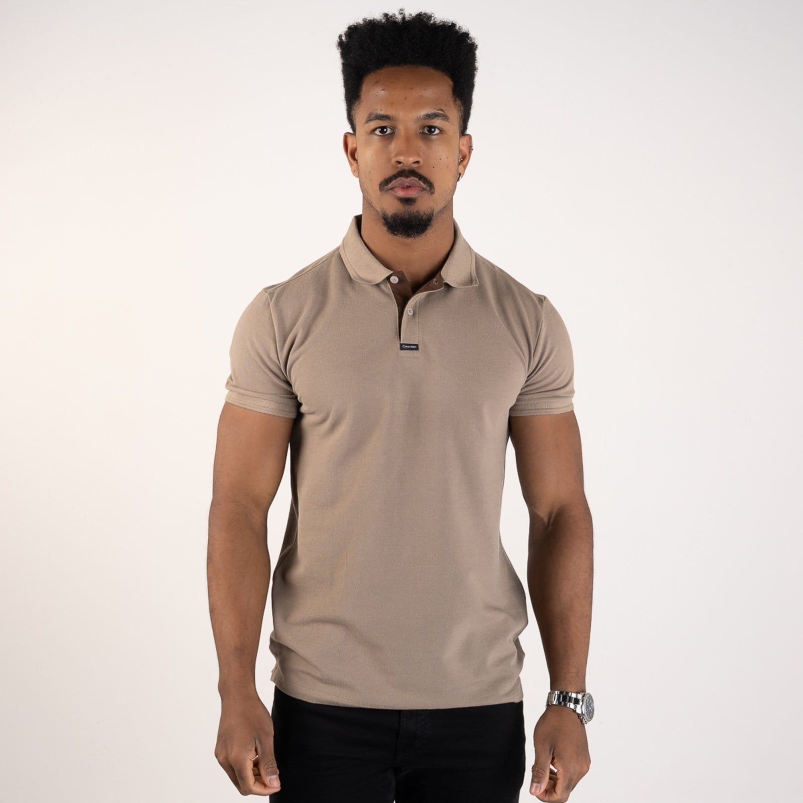 Camisa Polo Calvin Klein Premium khaki