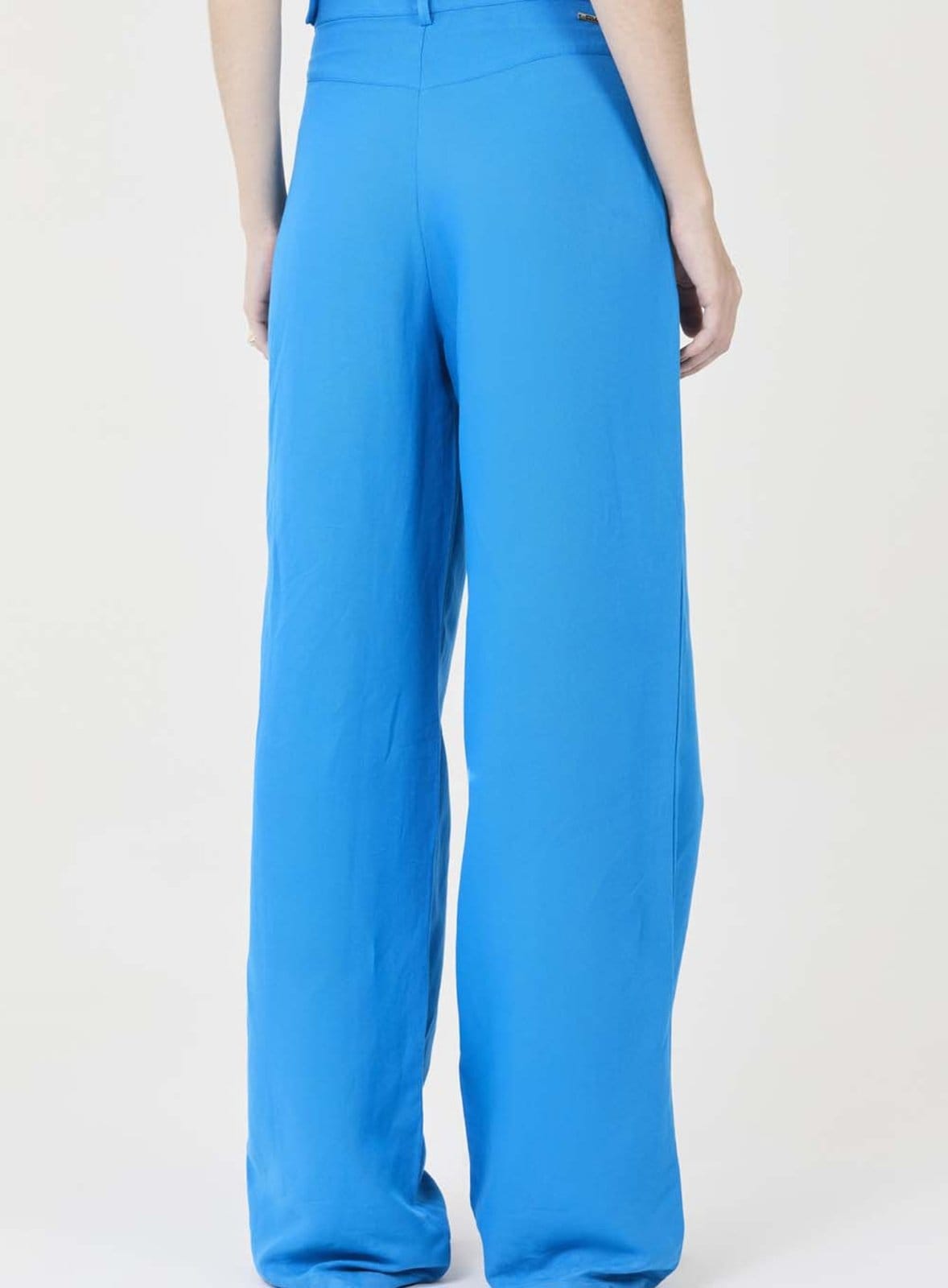 Vista 2 Calça Alfaiataria Reta Wide Leg Média Colcci CLC Sorrento Colcci CLC azul