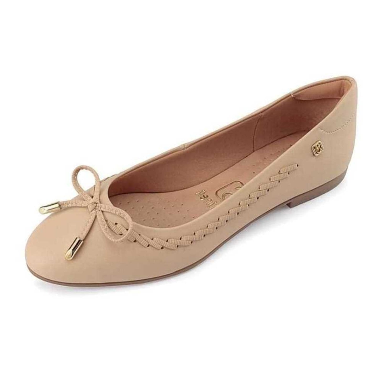 Vista 2 Sapatilha Feminina Santinelli Bico Redondo Santinelli nude