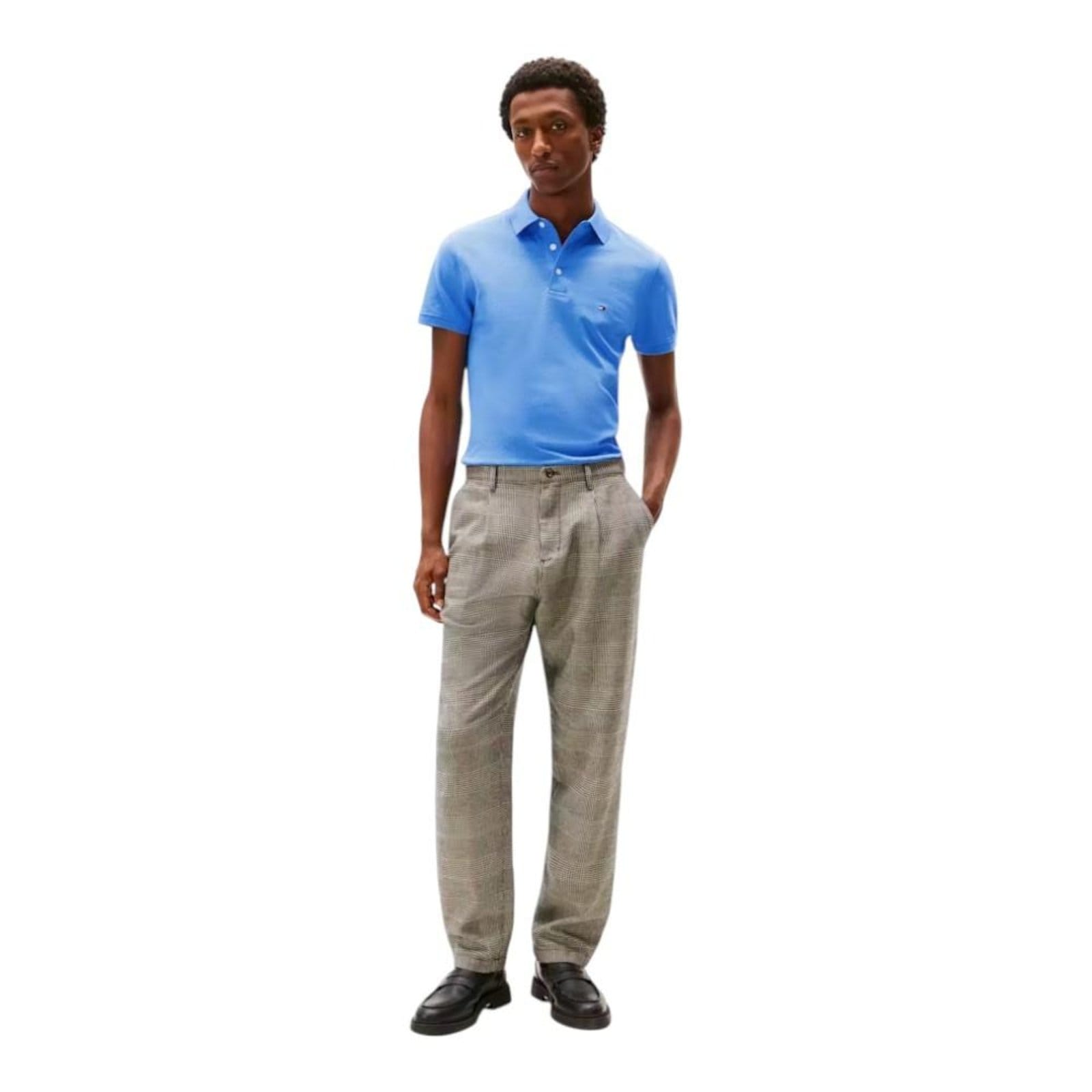 Vista 2 Camiseta Gola Polo Tommy Hilfiger Claro Im 1985 Slim Tommy Hilfiger azul