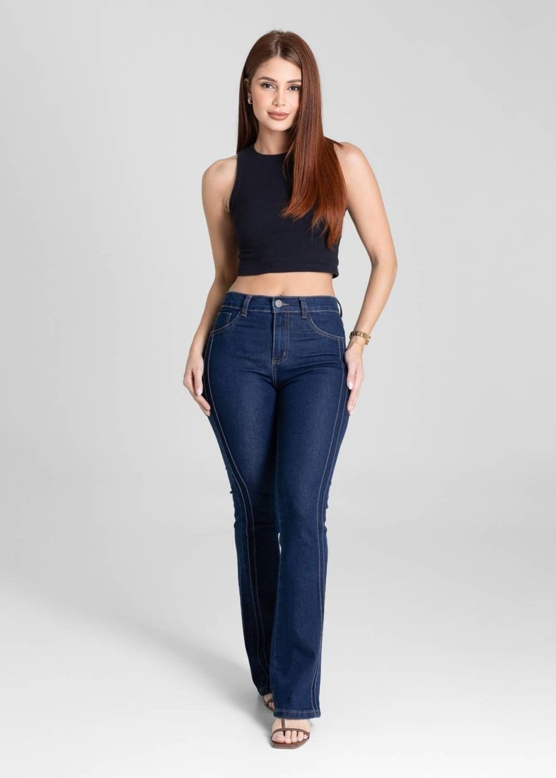 Vista 2 Calça Jeans Sawary Boot Cut - 281074 Sawary azul