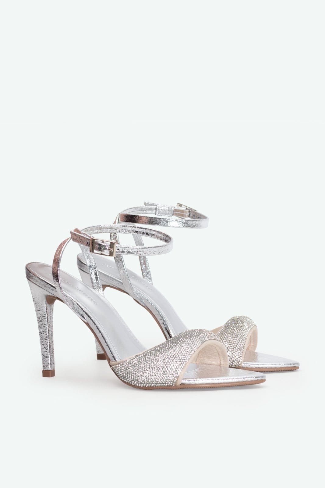 Vista 2 Sandália Kalina Suzana Santos prata