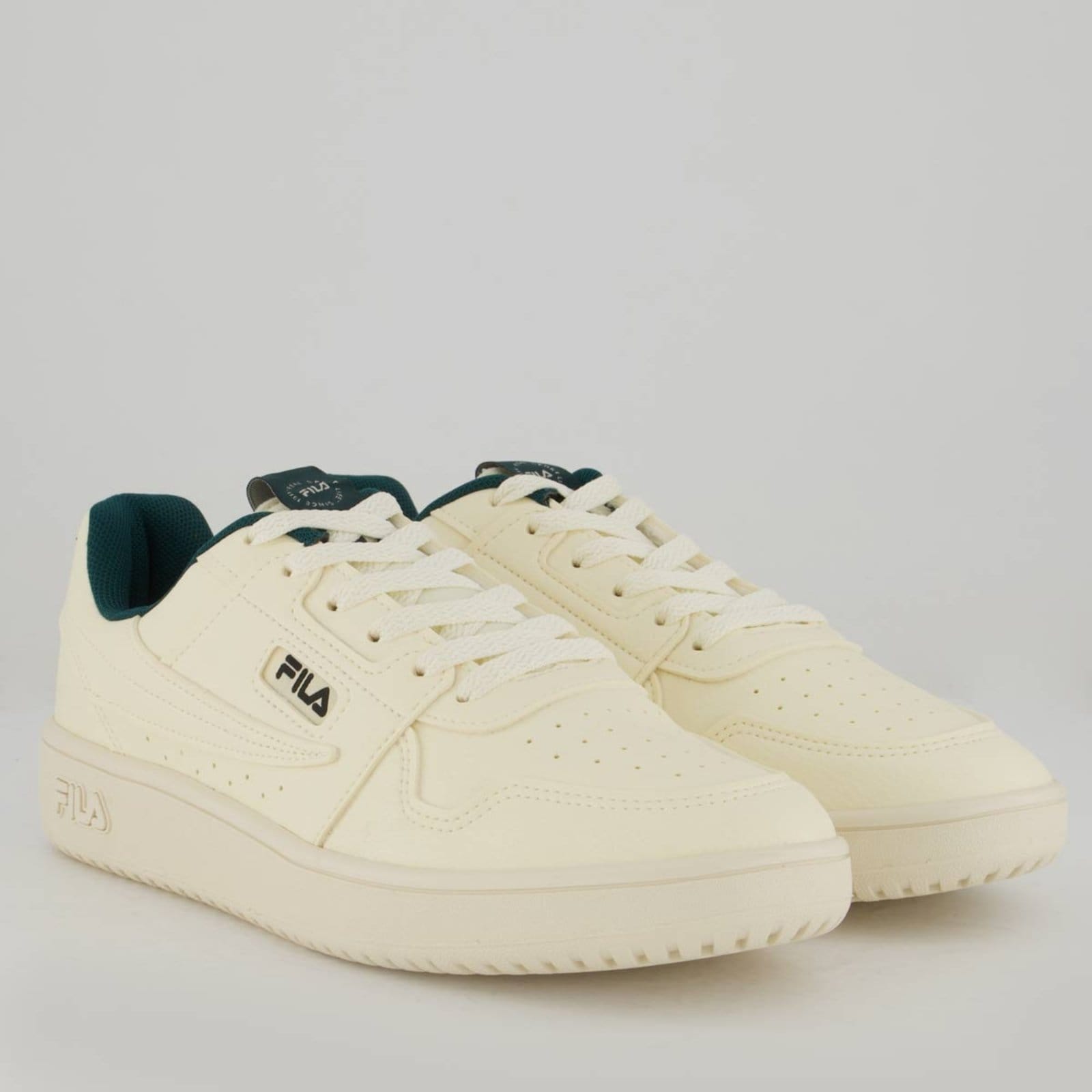 Vista 2 Tênis Fila ACD Classic Branco e Verde Fila branco verde