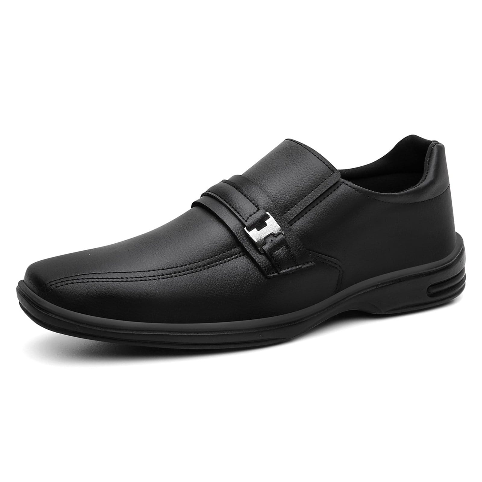 Vista 2 Sapato Masculino Vertimo Mocassim Social Oxford Conforto Leve Dia a Dia Veritimo preto