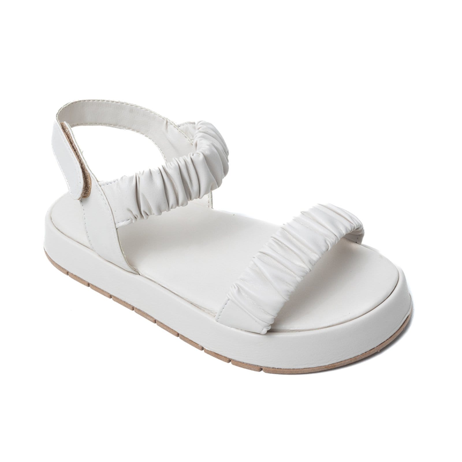 Papete Rasteira Sandalia Sola Alta Plataforma Off White