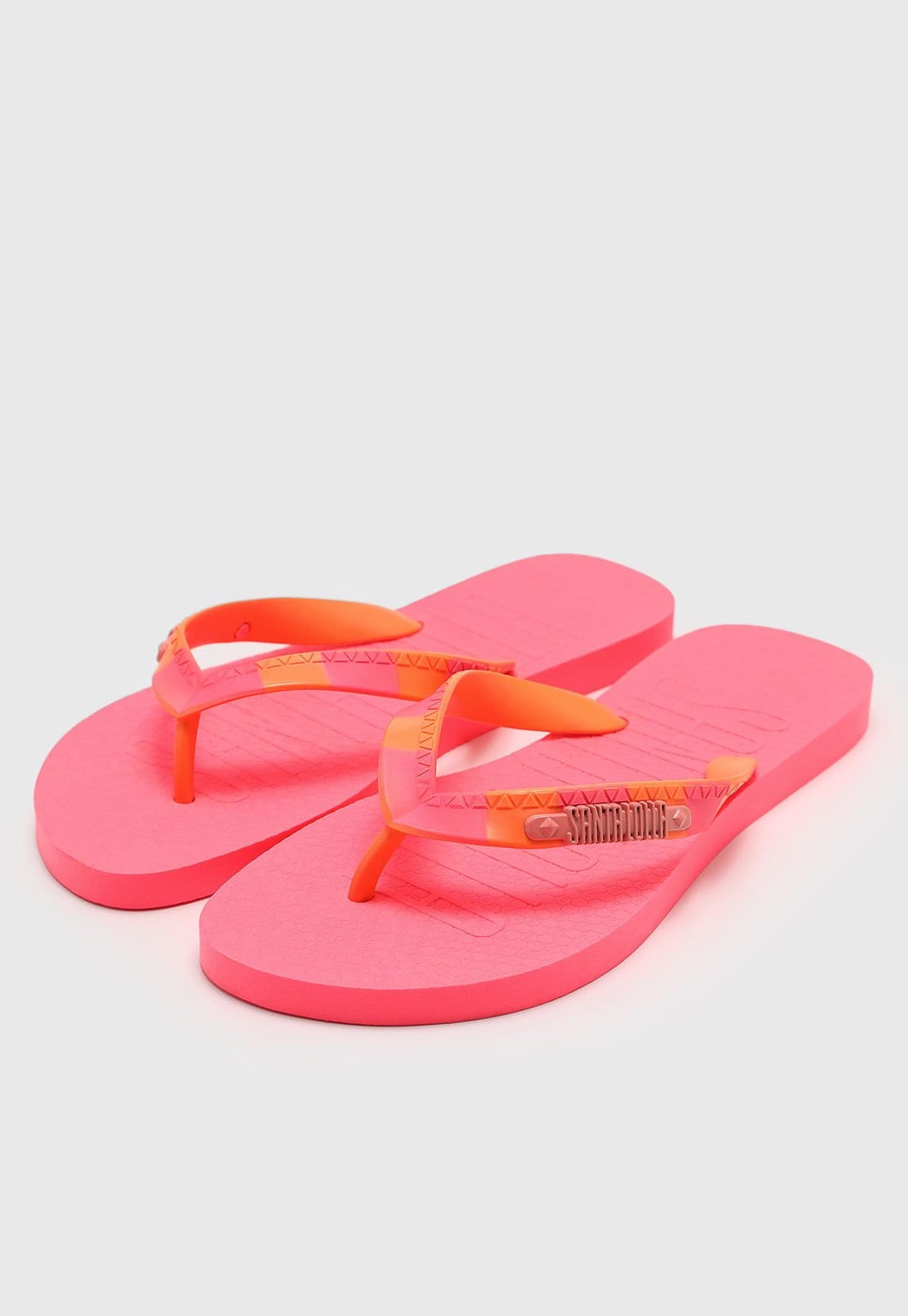 Vista 2 Chinelo Dedo Feminino Santa Lolla Logo Santa Lolla rosa