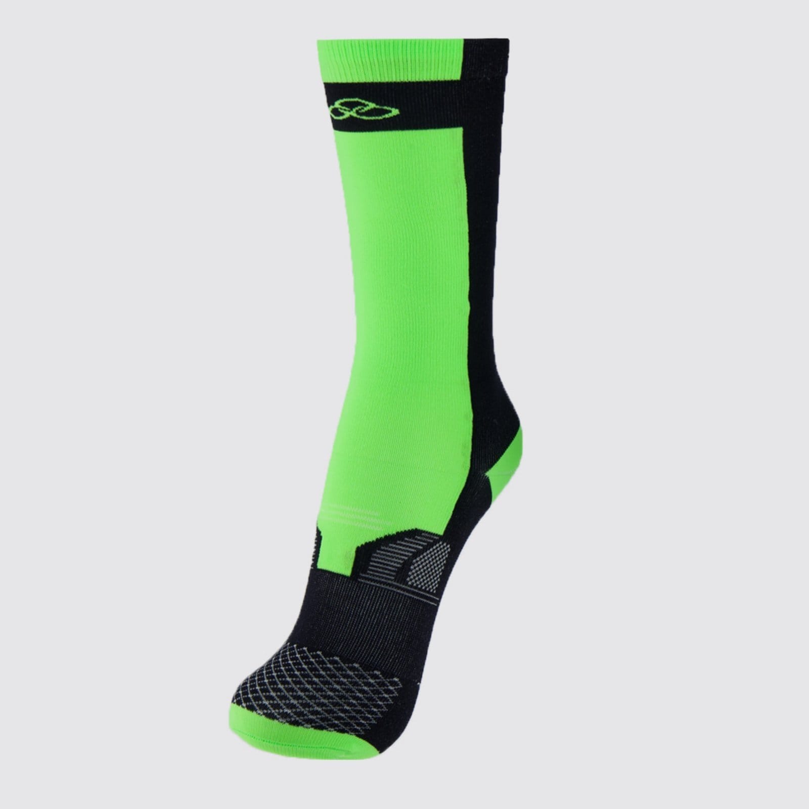 Vista principal Meia Olympikus Performance BPC Cano Médio e Preta OLYMPIKUS verde