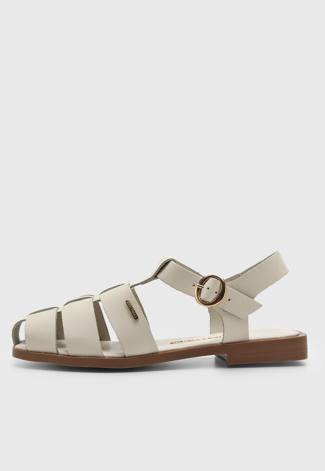 Rasteira Feminina Bottero Tiras Cruzadas Off-White