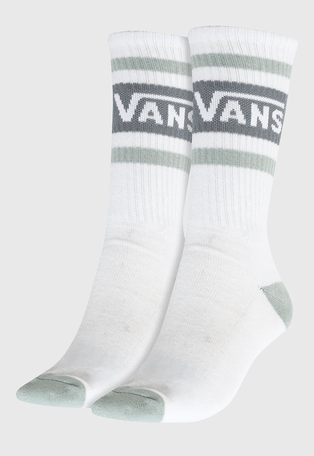 Meia Masculina Vans Drop Crew Cano Alto Branca