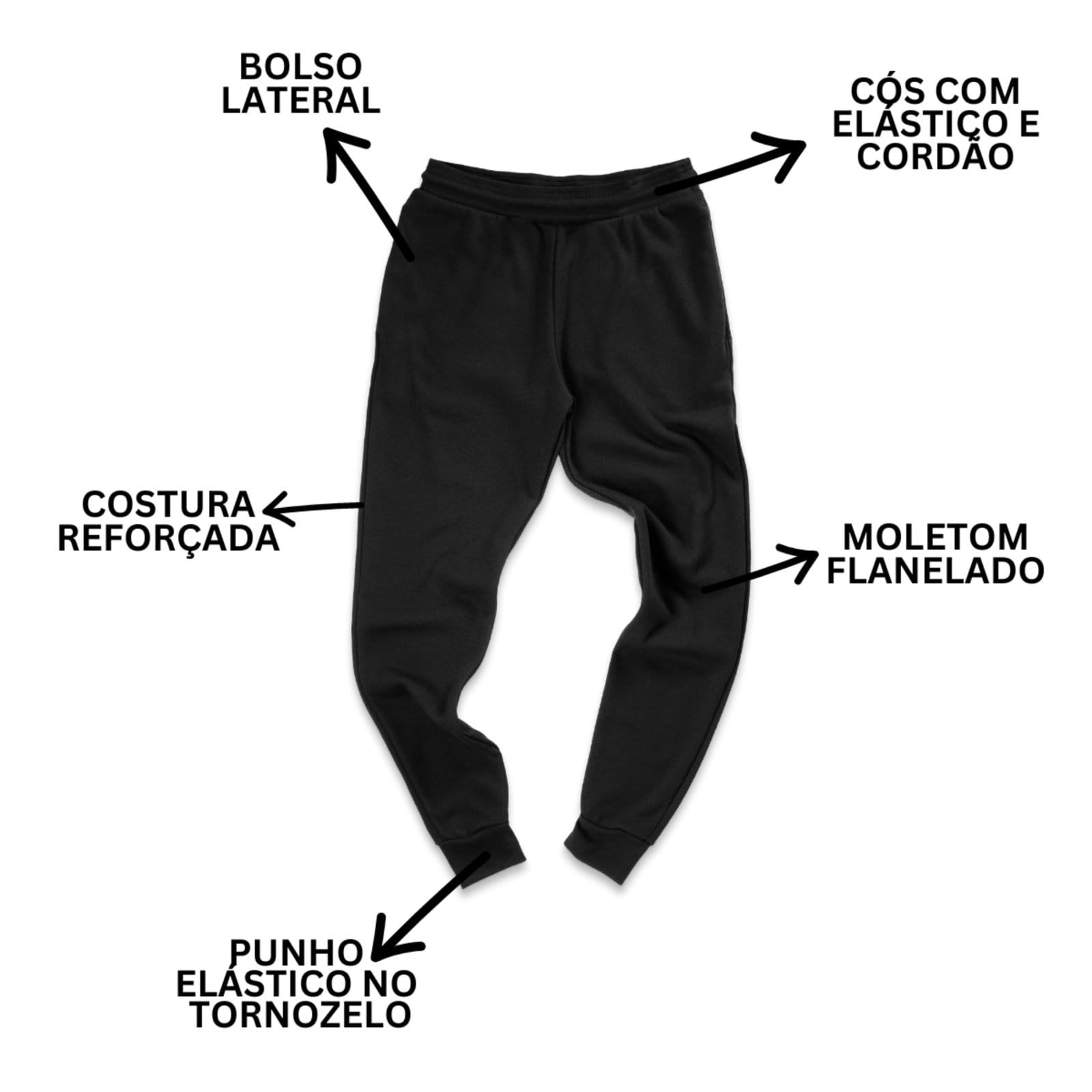 Vista 2 Calça Masculina de Moletom Inverno Jogger Di Nuevo preto