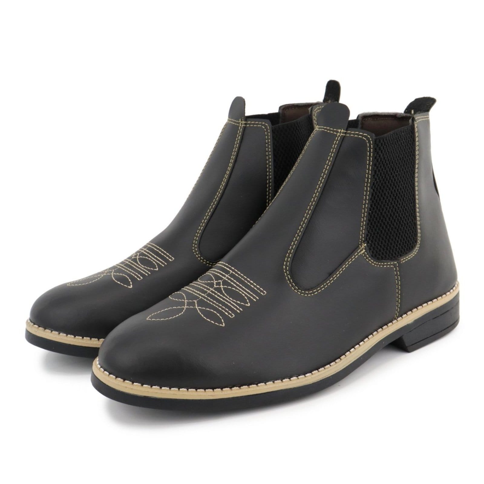Bota Country Botina Masculina Chelsea Casual Confortavel Preta