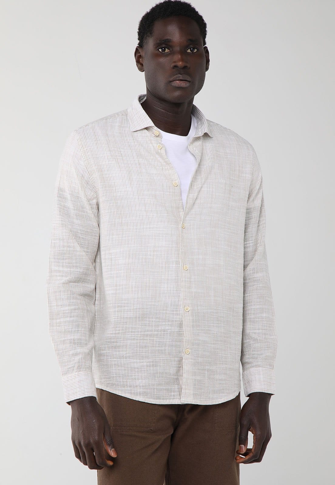 Camisa Masculina Aramis Listrada Manga Longa