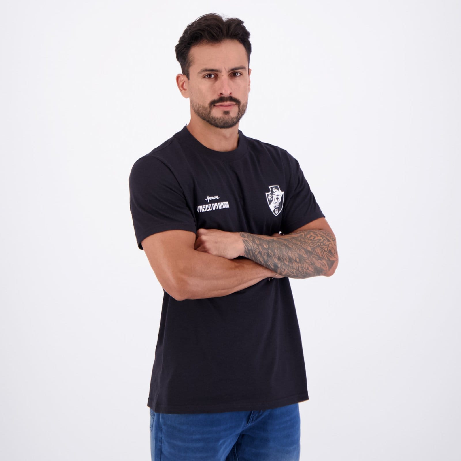 Vista 2 Camiseta Approve X Vasco da Gama Core Preta Approve preto