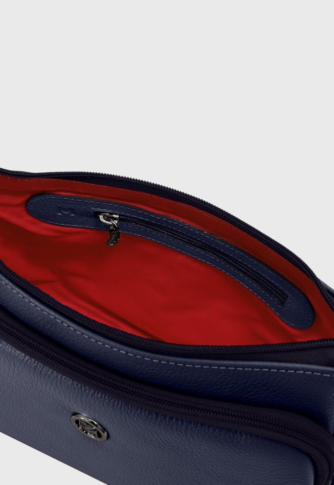 Vista 2 Bolsa Transversal Couro Mariart Rosalina Marinho Mariart azul marinho