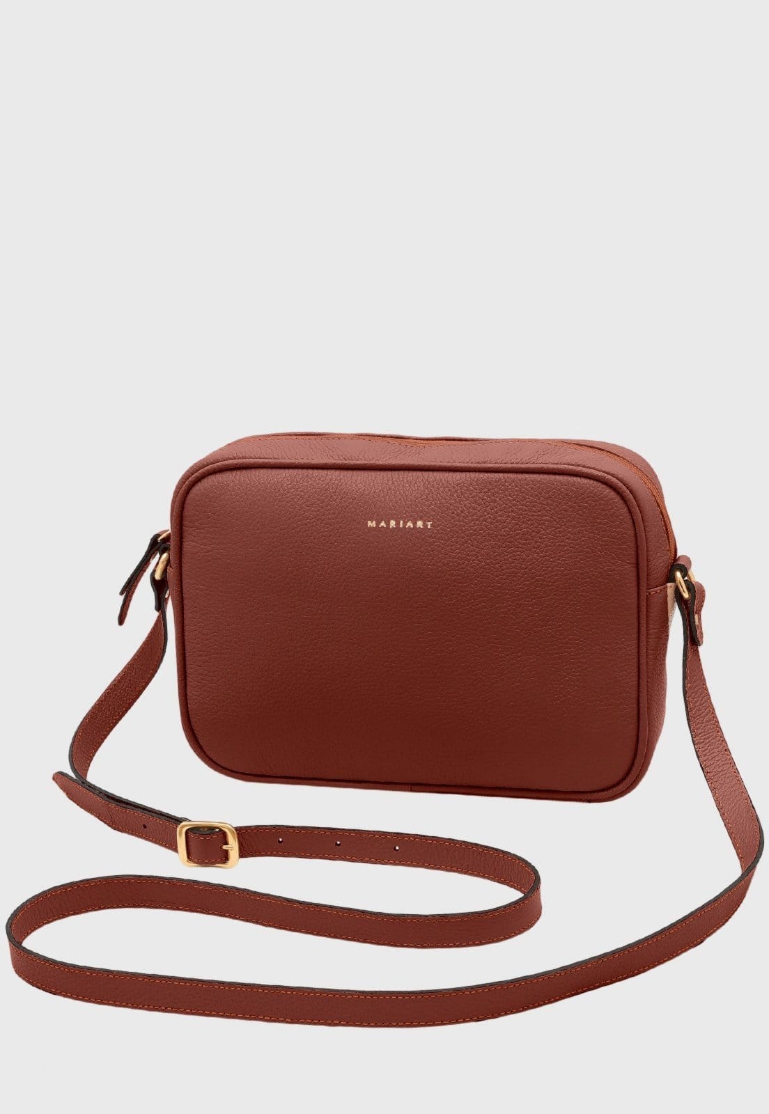 Bolsa Transversal Couro Mariart Maxi Jeri Terracota