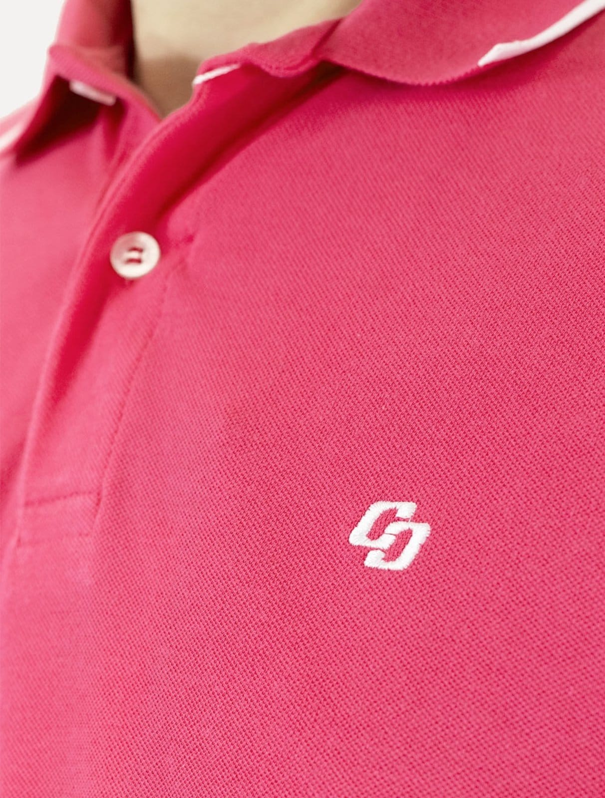 Vista 2 Polo Colcci Masculina Piquet Friso Logo Bordado Colcci rosa