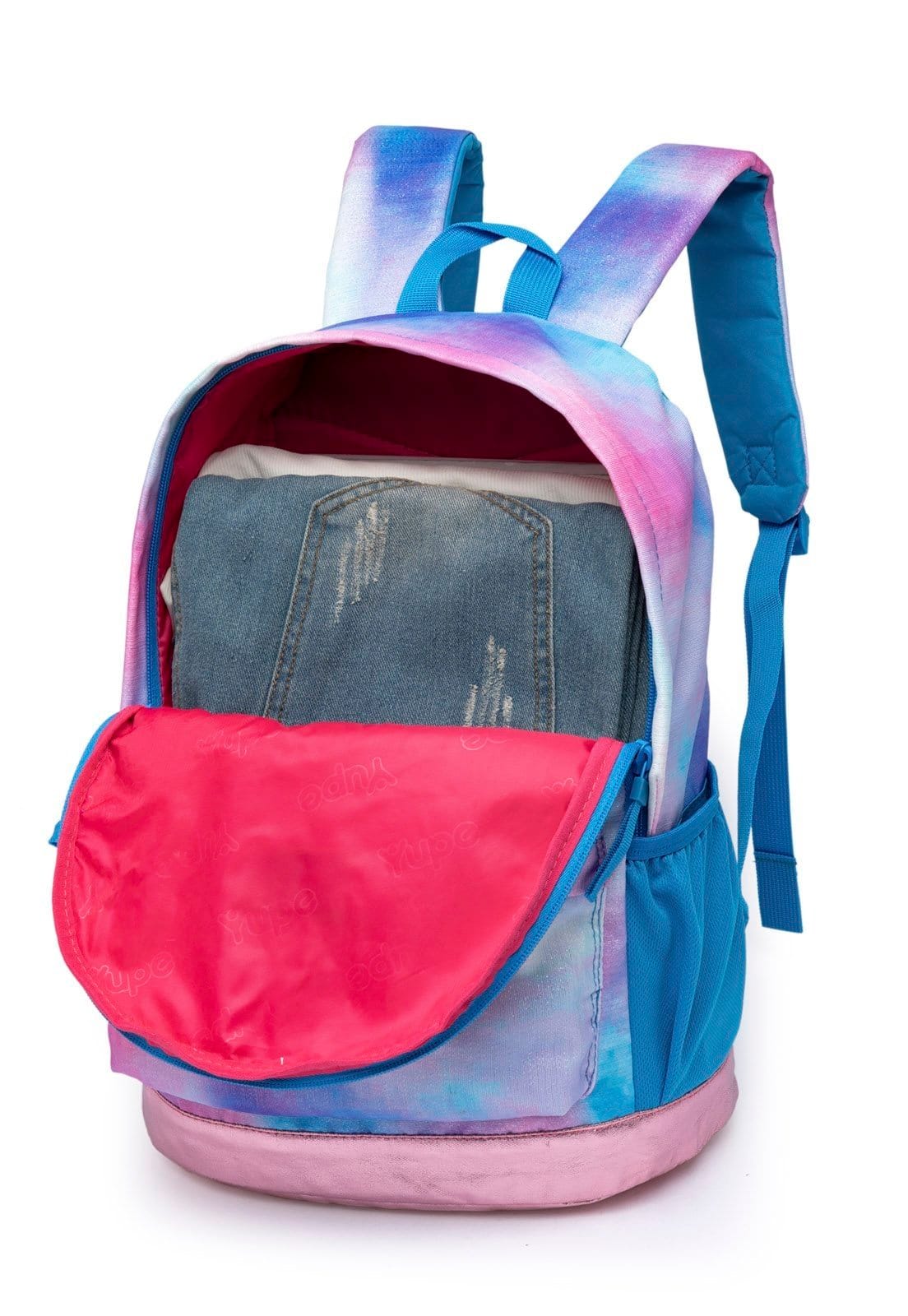 Vista 2 Infantil - Mochila Feminina Casual Bolsa Estojo Espaçosa Escola Faculdade YUPE multicolorido