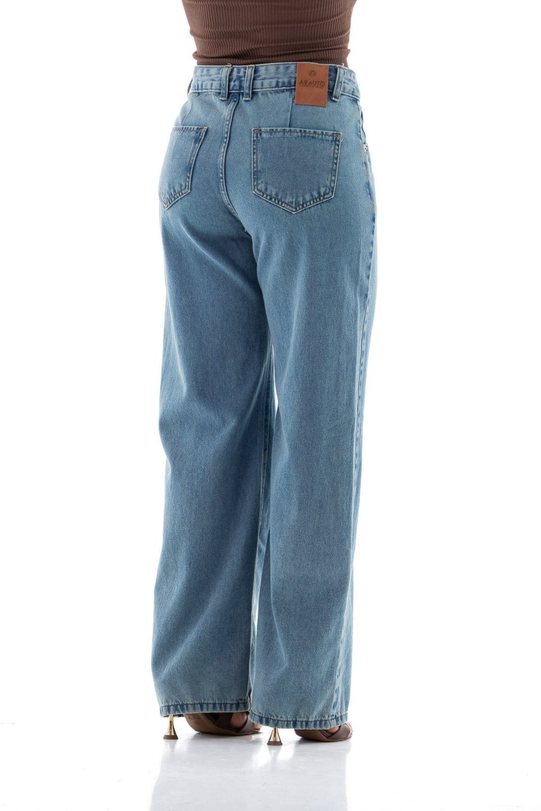 Vista 2 Calça Feminina Arauto Wide Leg Dirty ARAUTO JEANS azul/jeans