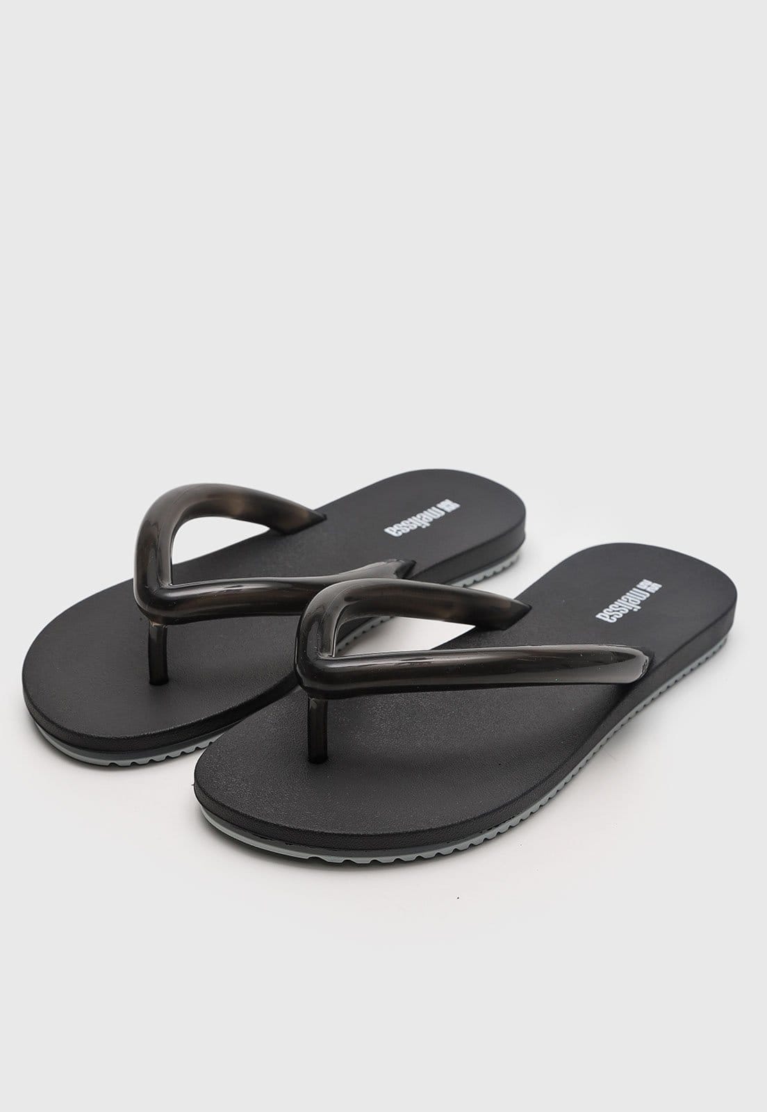Vista 2 Chinelo Feminino Melissa Tira Anatômica Melissa preto