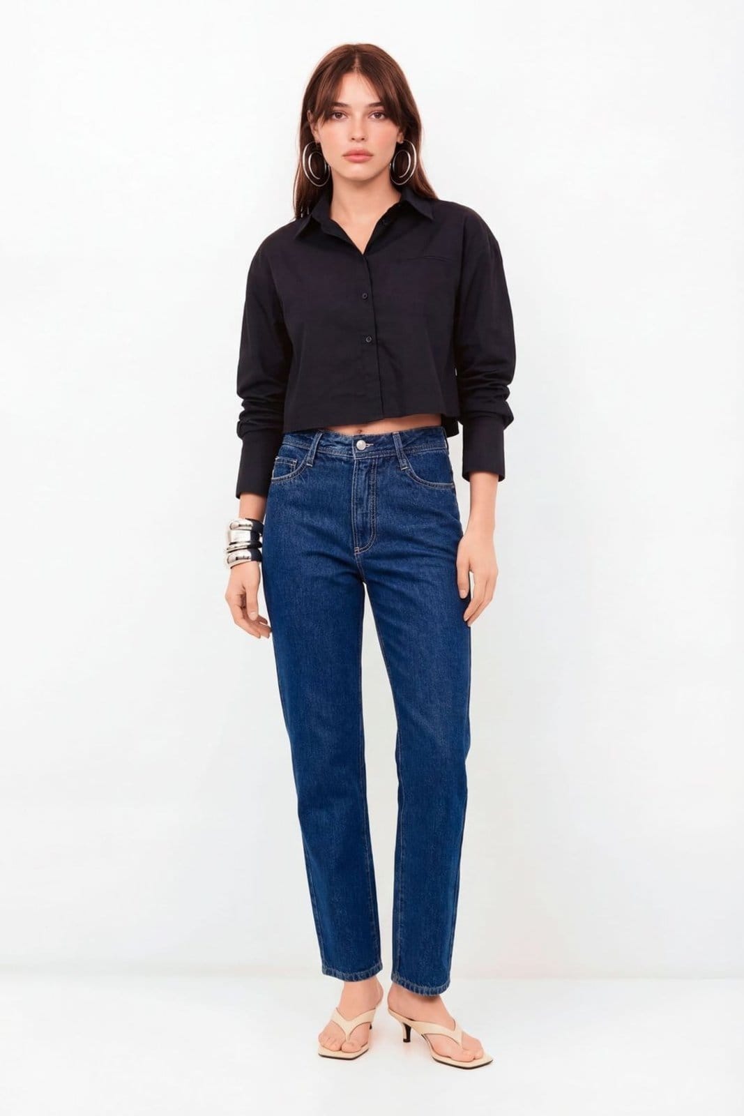 Camisa Costas com Cinto Feminina