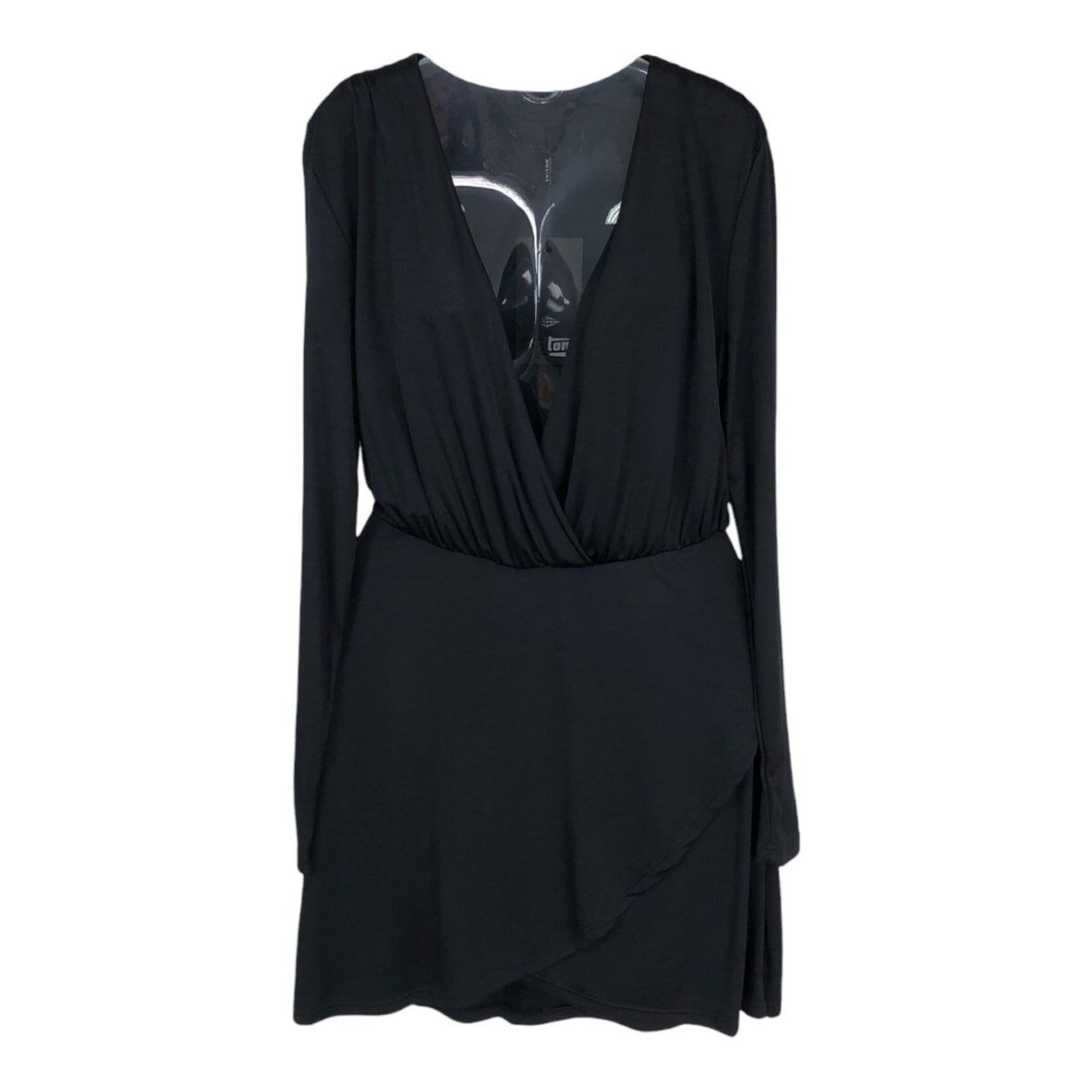 Vestido Manga Longa Com Transpasse Triton