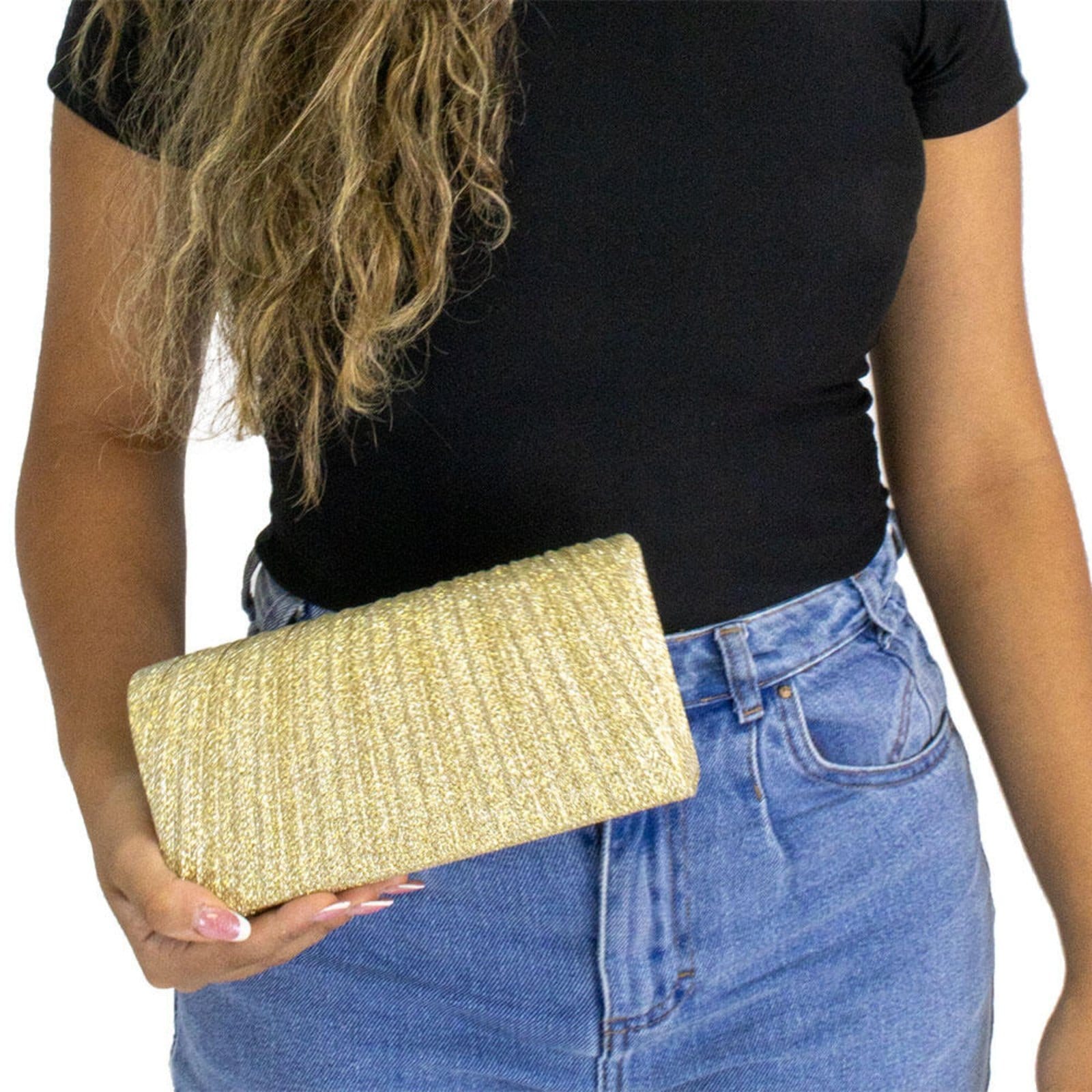 Vista 2 Bolsa Feminina Festa Melamel Fs78 5010078 MELAMEL dourado