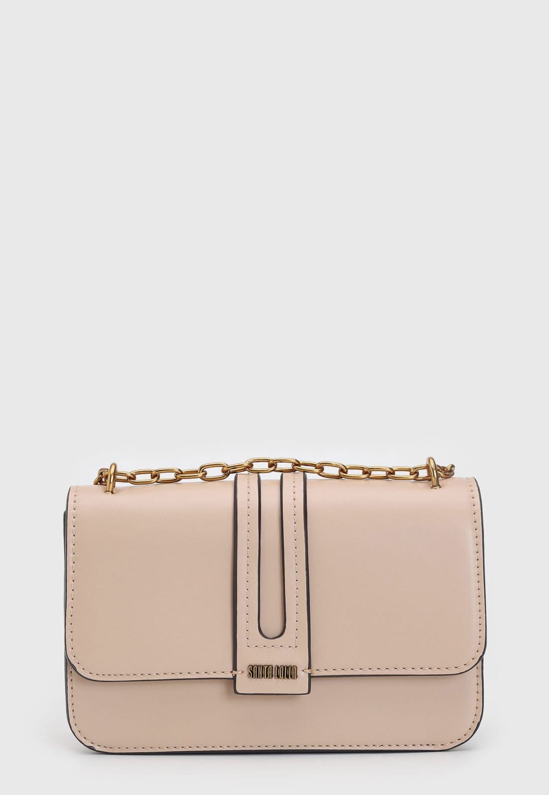 Vista 2 Bolsa Feminina Santa Lolla Média Alça Corrente Santa Lolla rosa