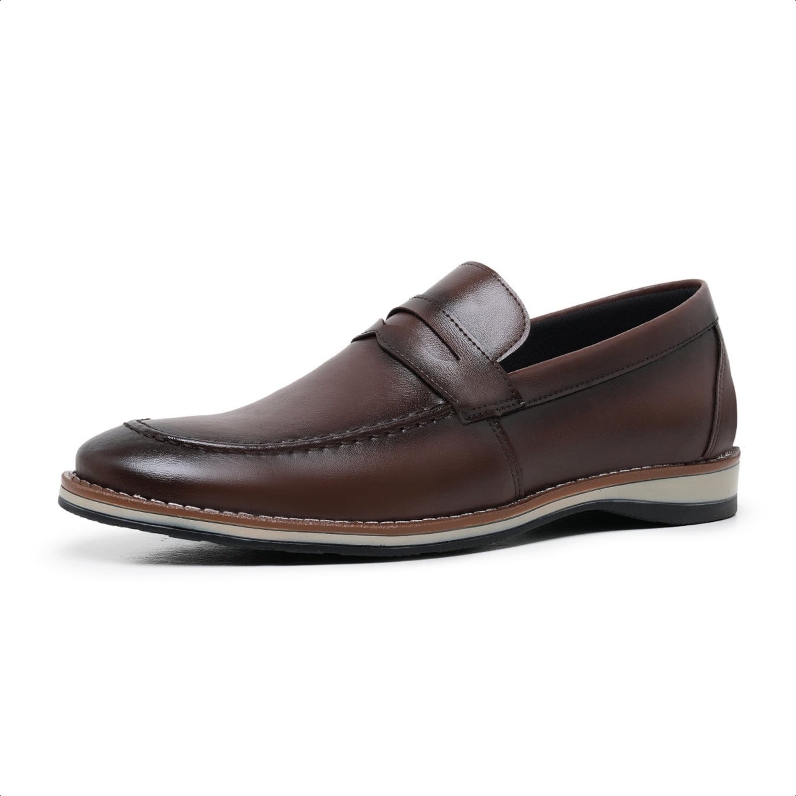 Sapato Social Mocassim Masculino Loafter Casamento Premium Café