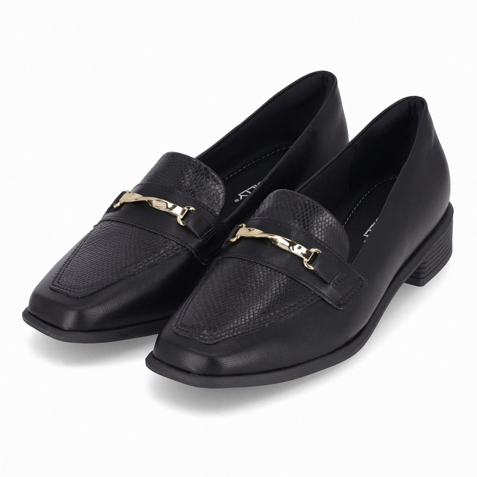 Vista 2 Mocassim Piccadilly Loafer Giovanna Salto Baixo Piccadilly preto