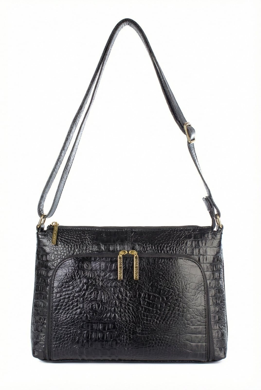 Bolsa de couro croco tiracolo Ninna