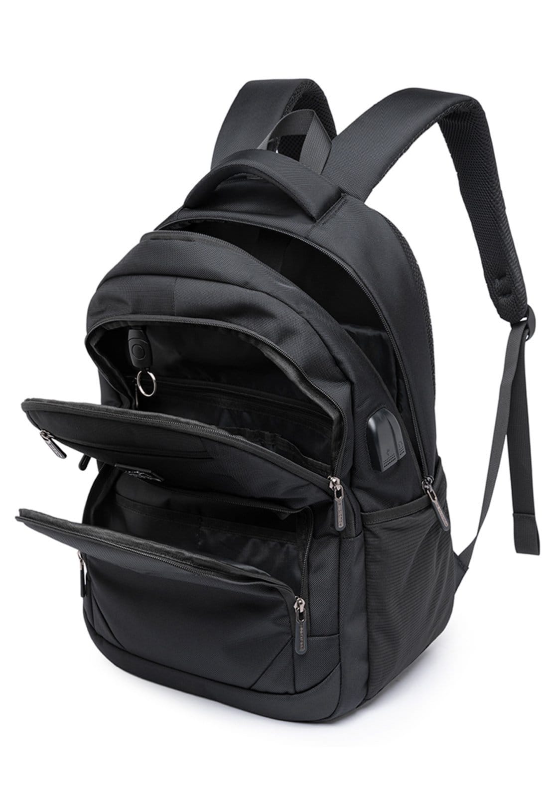 Vista 2 Mochila Notebook Executiva Escolar Trabalho Original Polo One Masculina Resistente Espaçosa Polo One preto