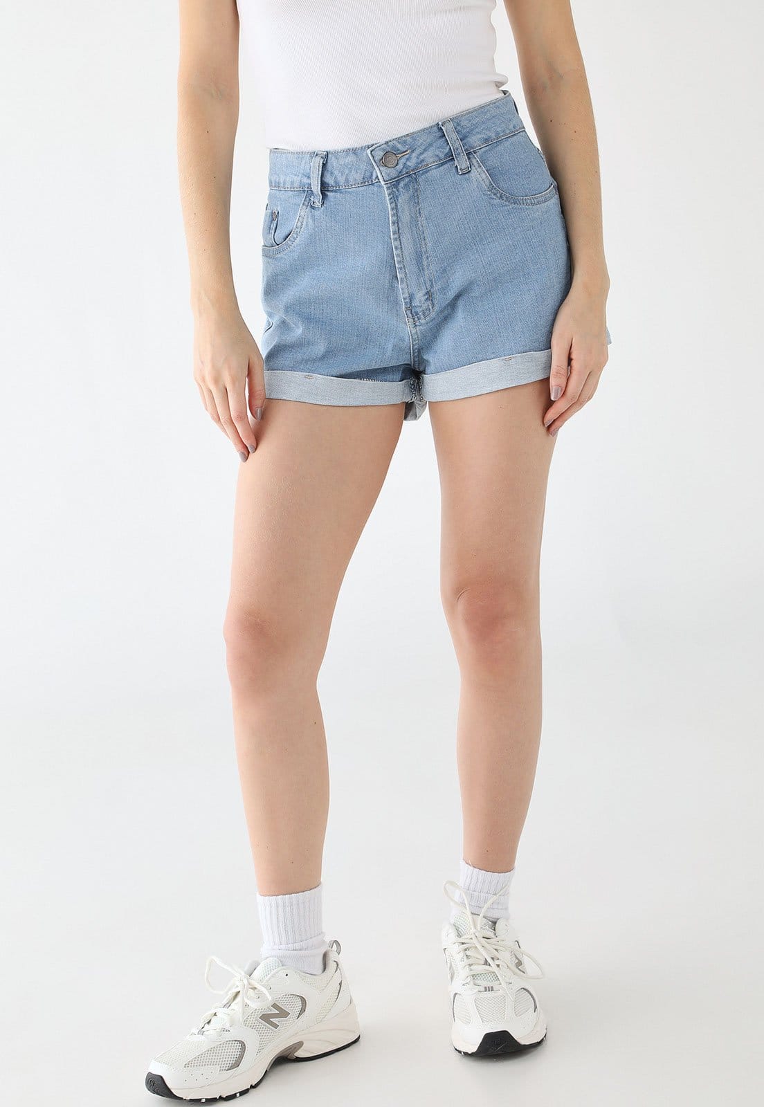 Shorts Jeans Feminino Billabong Get Low Short Claro