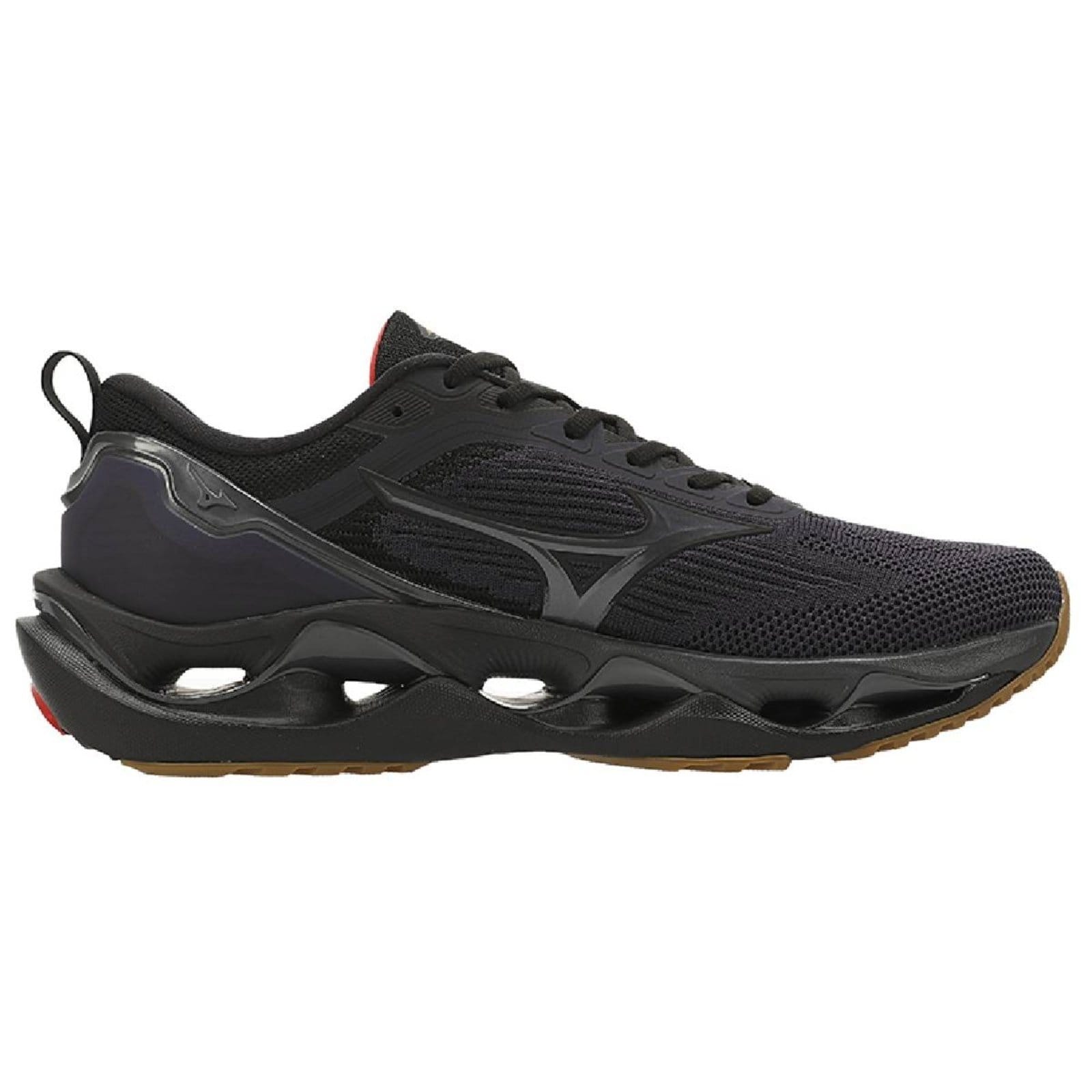 Vista 2 Tênis Mizuno Wave Stratos 3 - Masculino - Marinho-Vermelho Mizuno azul marinho