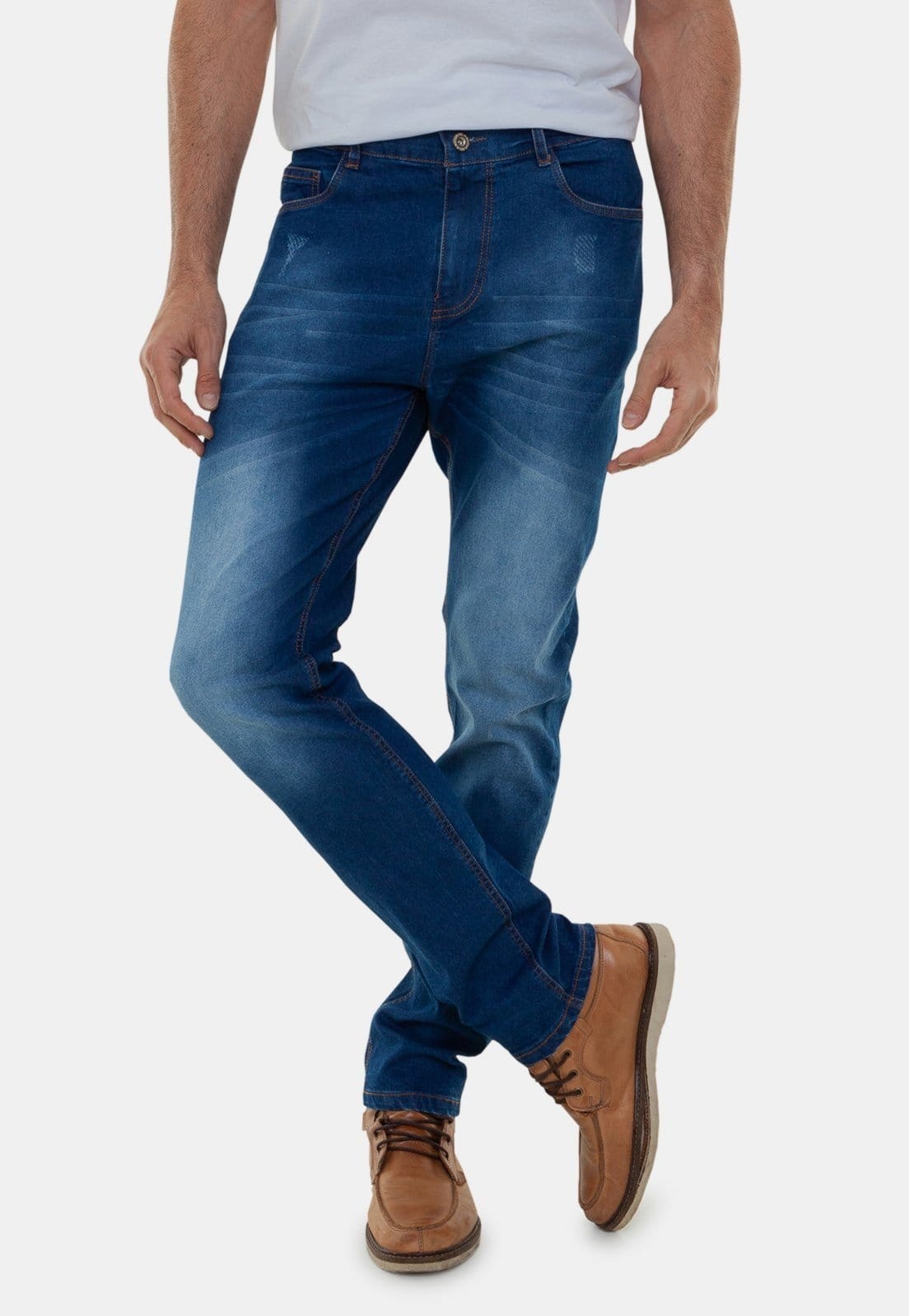 Calça Jeans Masculina Reta Slim Versatti Los Angeles