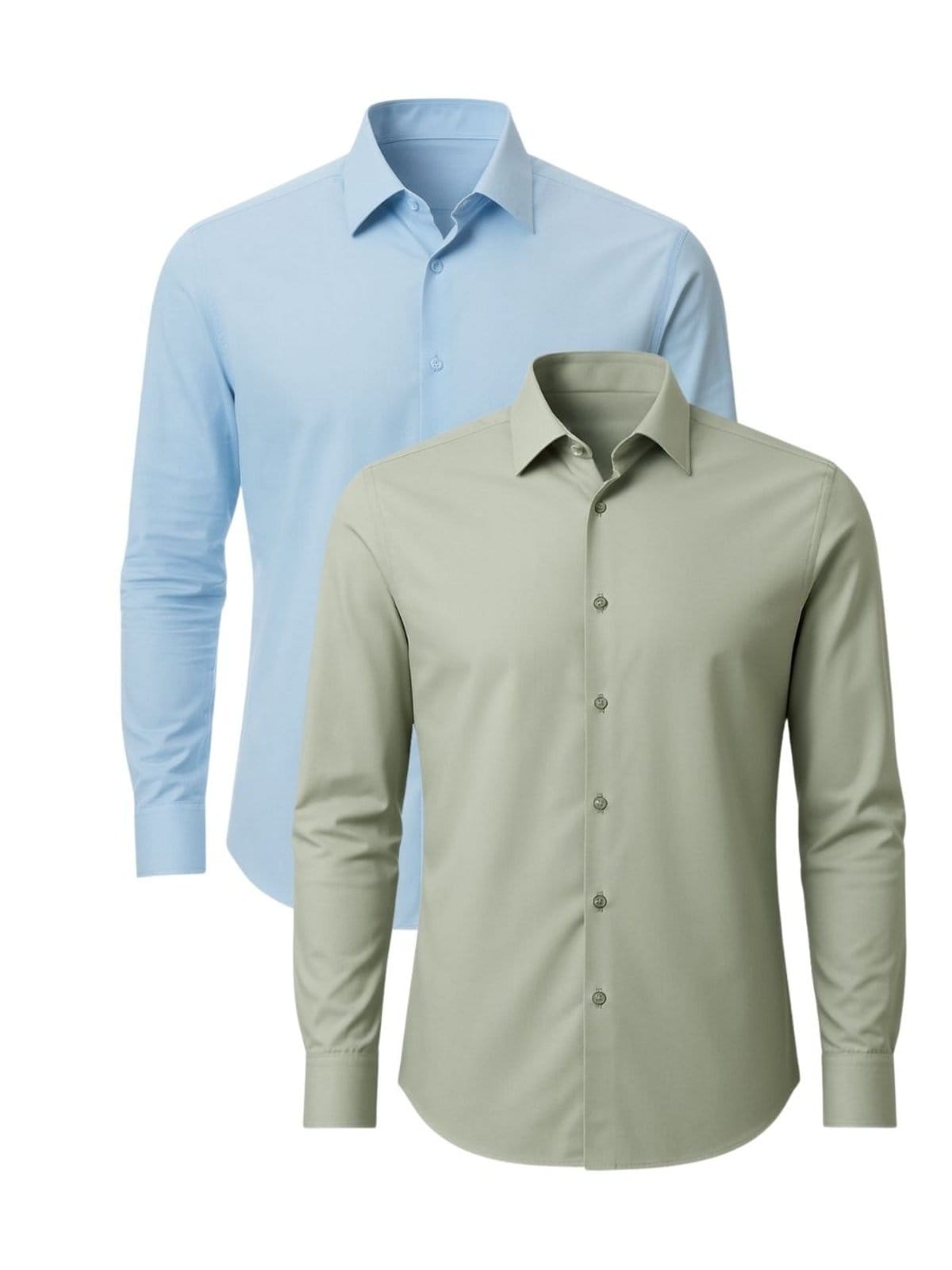 Kit 2 Camisas Social Masculina Manga Longa Crocker e Azul - 50077