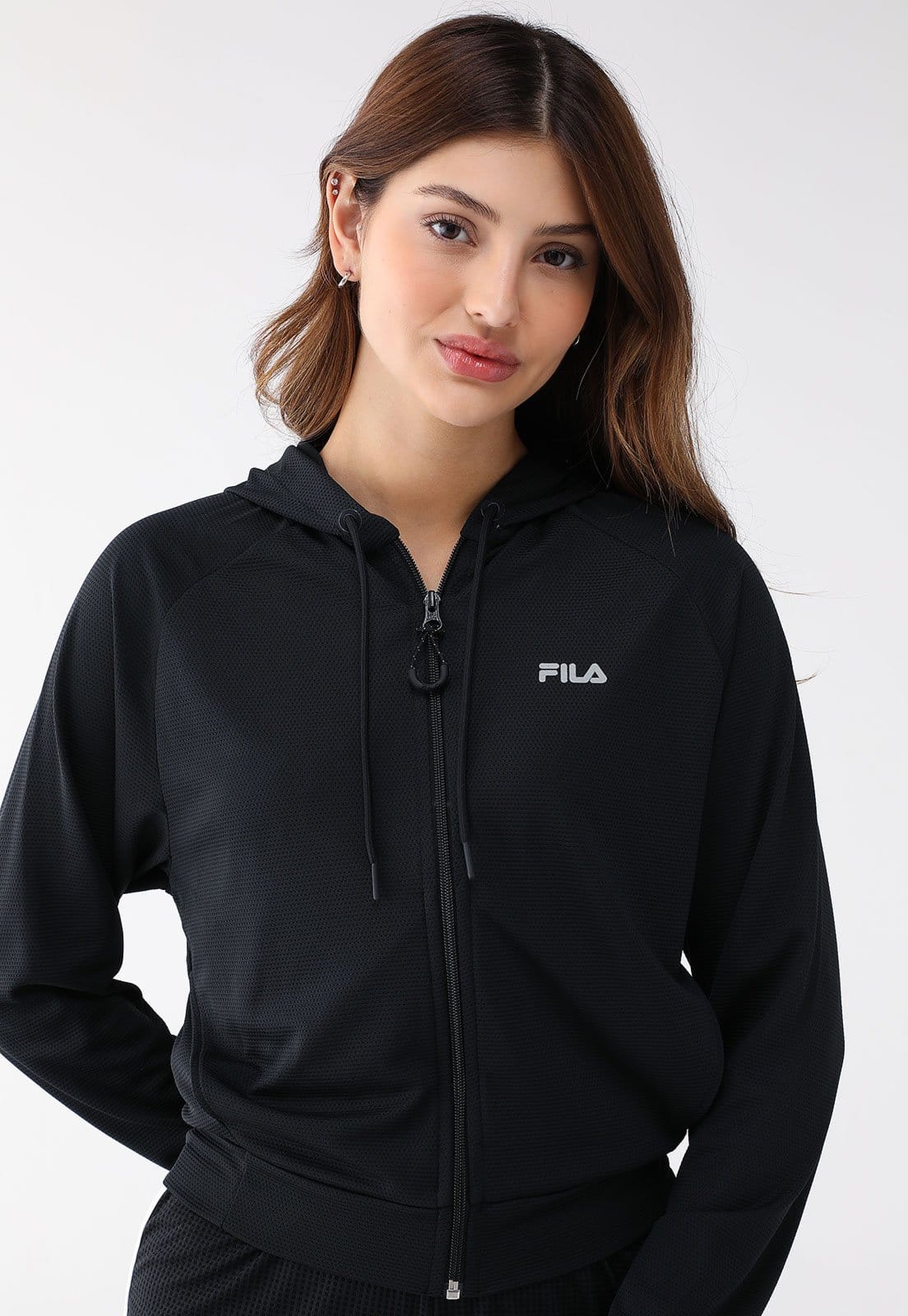 Jaqueta Fila Flow Ii com Capuz Preta